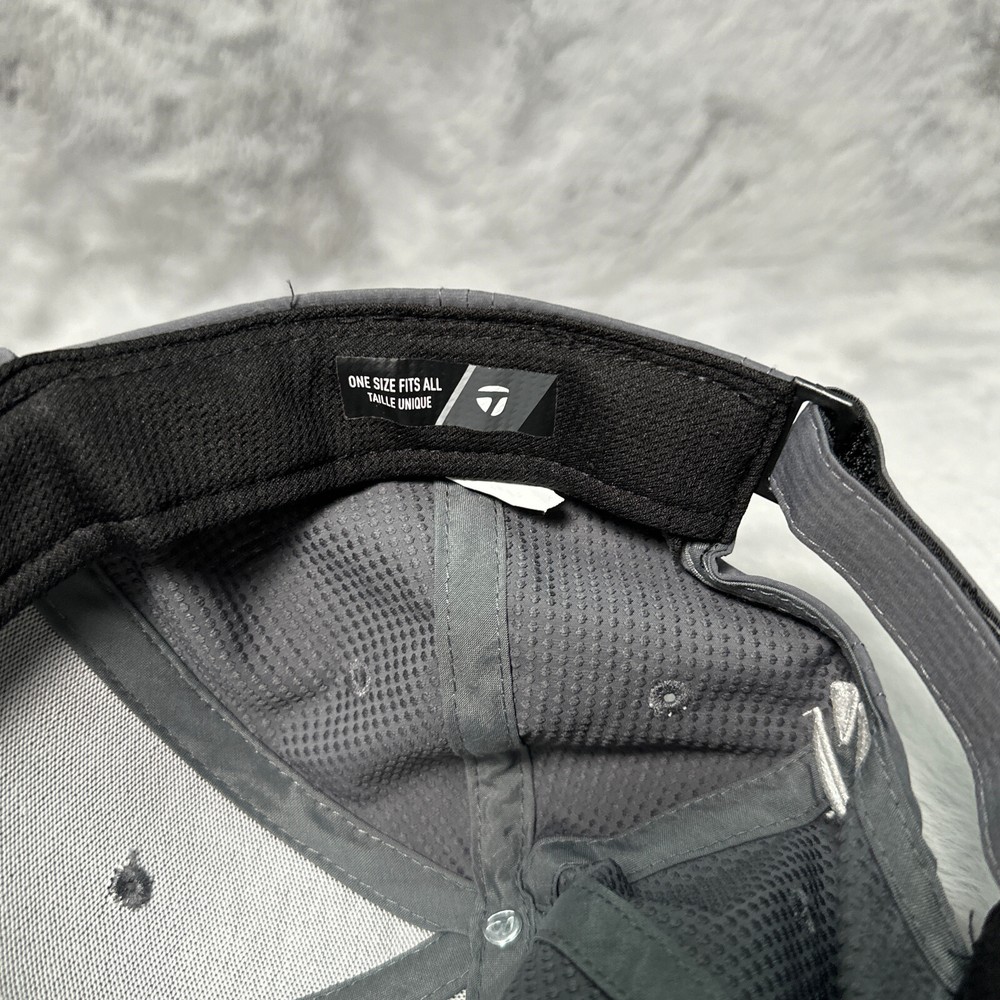 TaylorMade Hat Gray Adjustable Strapback Stealth TPS Lightweight Performance