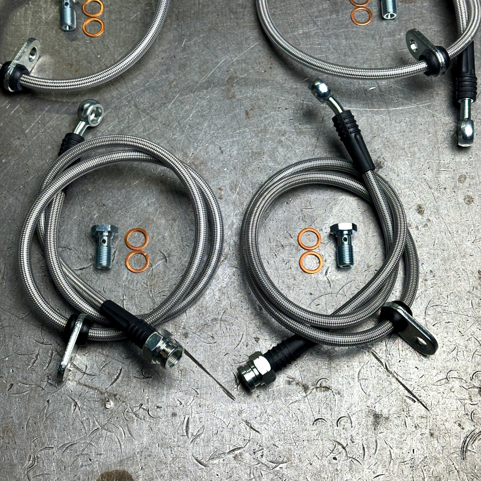 Stainless Steel Front & Rear Brake Lines Kit for 94-97 Honda Accord w Rear Disc