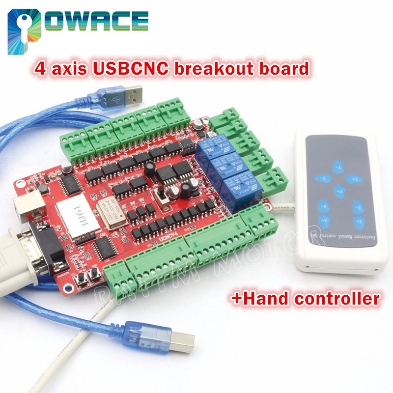 4 Axis USBCNC Breakout Board Interface Controller+Hand Controller for CNC Router