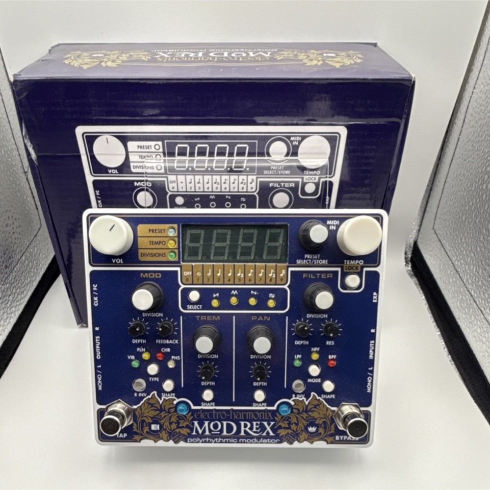 Electro-Harmonix MOD REX Digital Polyrhythmic Modulator Tremolo Filter Pedal