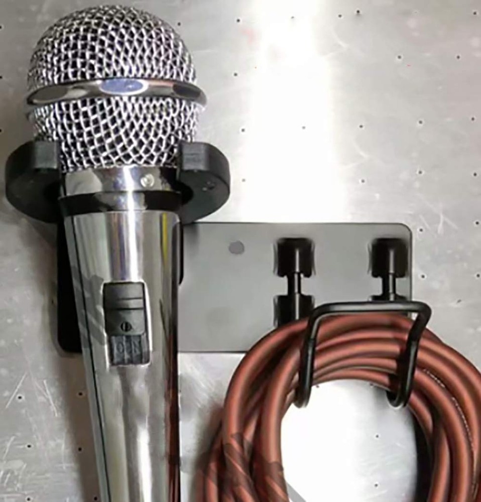 Microphone Wall Mount Holder/Mic Stand Cable Holder/Microphone Hook Stands Ha...