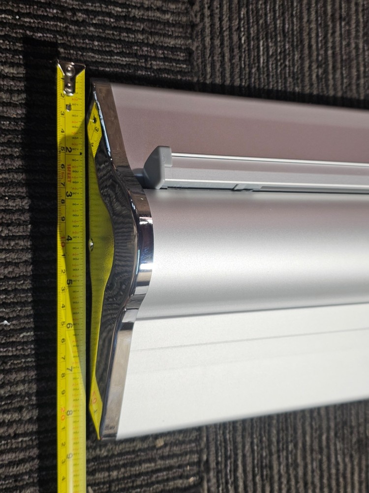 Blade Lite 25.5" Width x 74" Extended Retractable Banner Stand, Silver