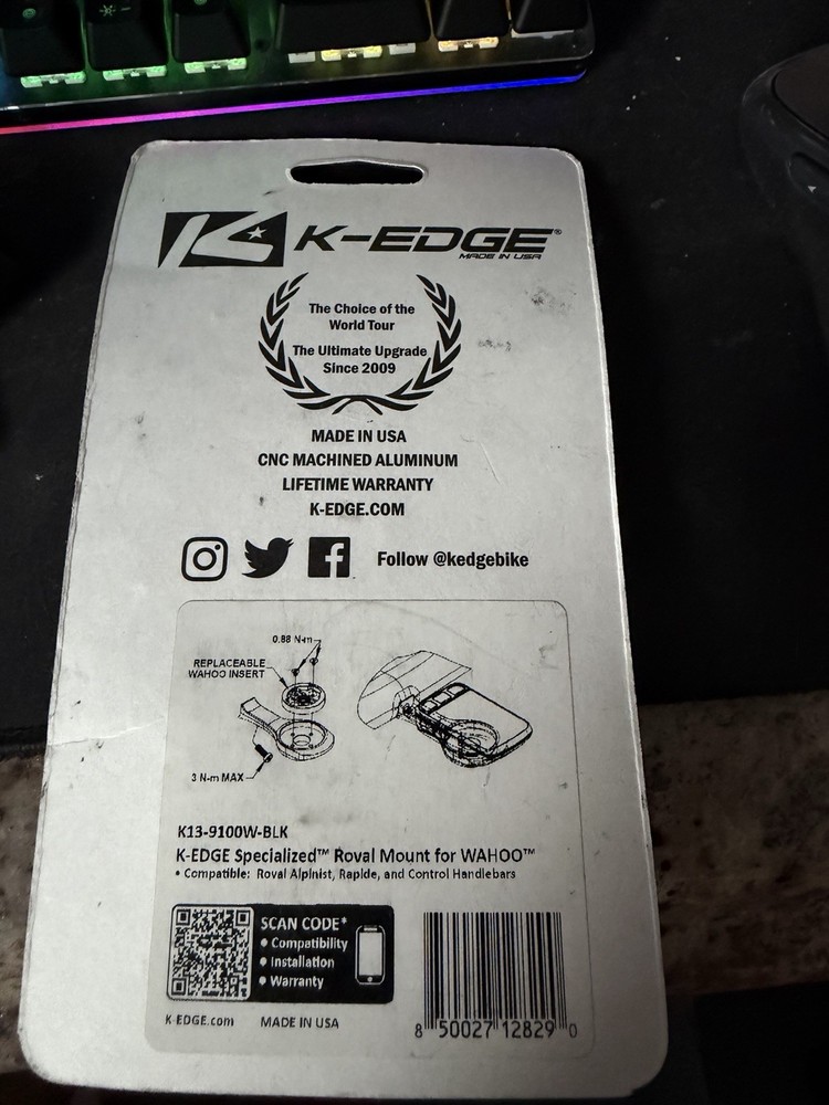 K-Edge Specialized Roval Computer Mount For Wahoo Computers