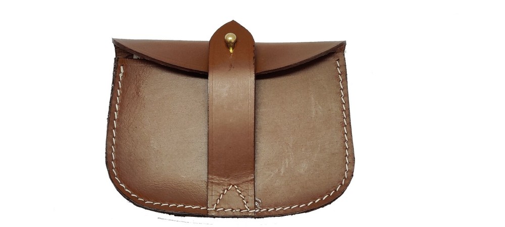 Leather Ammo Pouch for British Sam Browne Belt ( TAN )