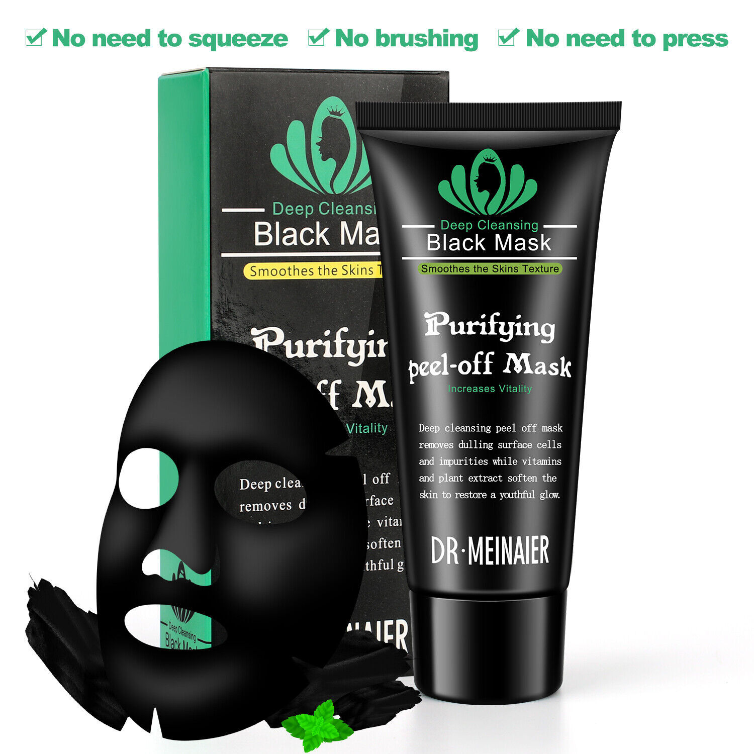 Purifying Acne Peel-off Mask ​Facial Cleansing Blackhead Remover Charcoal Mask