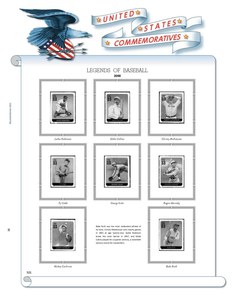 2000 U.S. Commemorative Singles COMPLETE Supplement (White Ace Alternative)