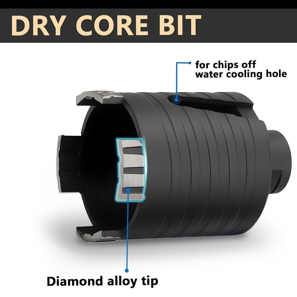 Straight Flute 1-1/2 Inch Dry Diamond Core Drill for Efficient Project Work