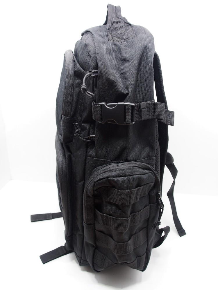 Military Tactical Backpack CORNERSTONE Multiple Compartments BLACK WITH LOGO