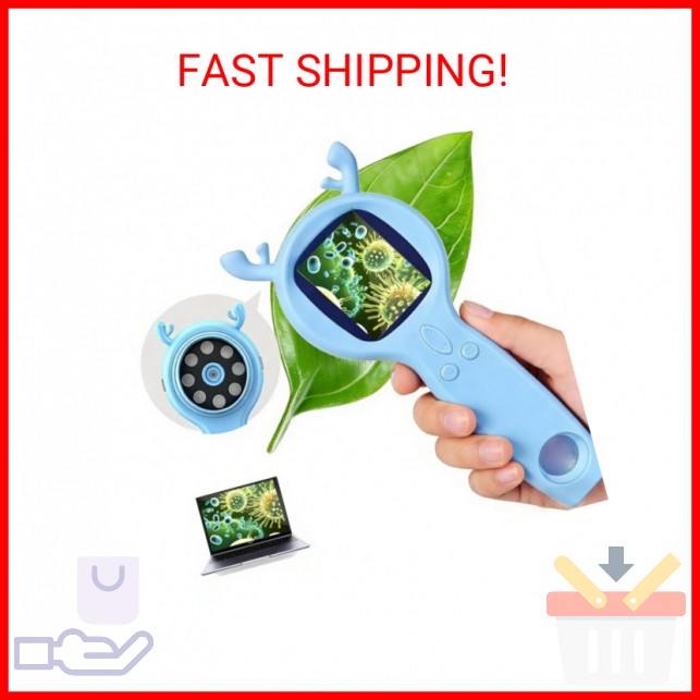Handheld Digital Microscope, STEM Educational Science Learning Activity Kit, 500