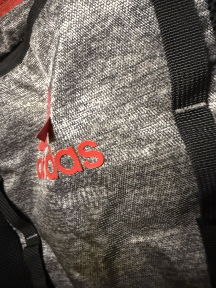 Adidas Grey & Red Drawstring Gym Bag *READ DESCRIPTION BEFORE PURCHASING*