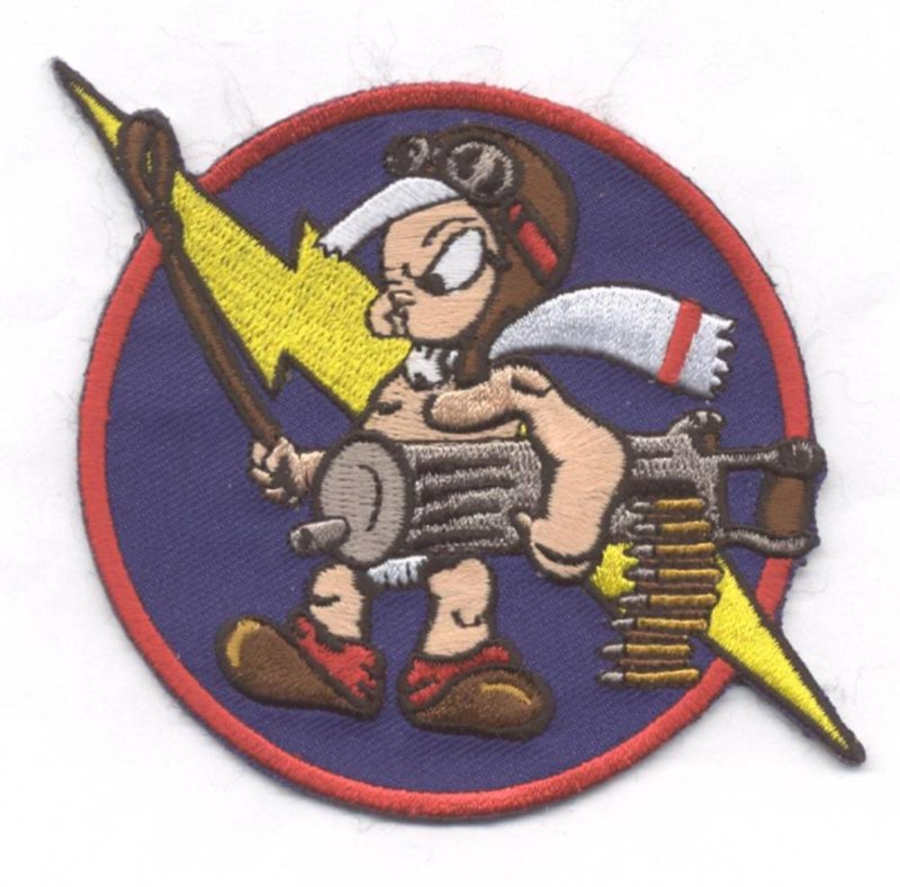 121st FIGHTER SQUADRON HERITAGE(BOY with M-GUN)  patch