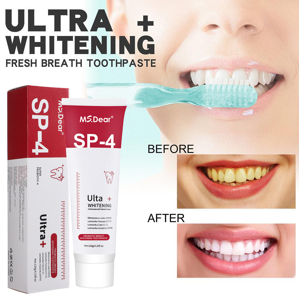 2xSip-4 Toothpaste, Whitening Sp-4 Toothpaste Bright White Toothpaste Toothpaste
