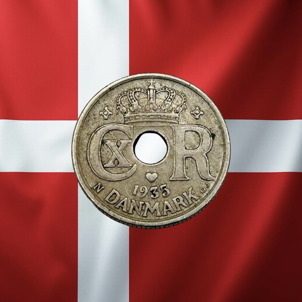 1935 Denmark 10 Ore - Combined Ship