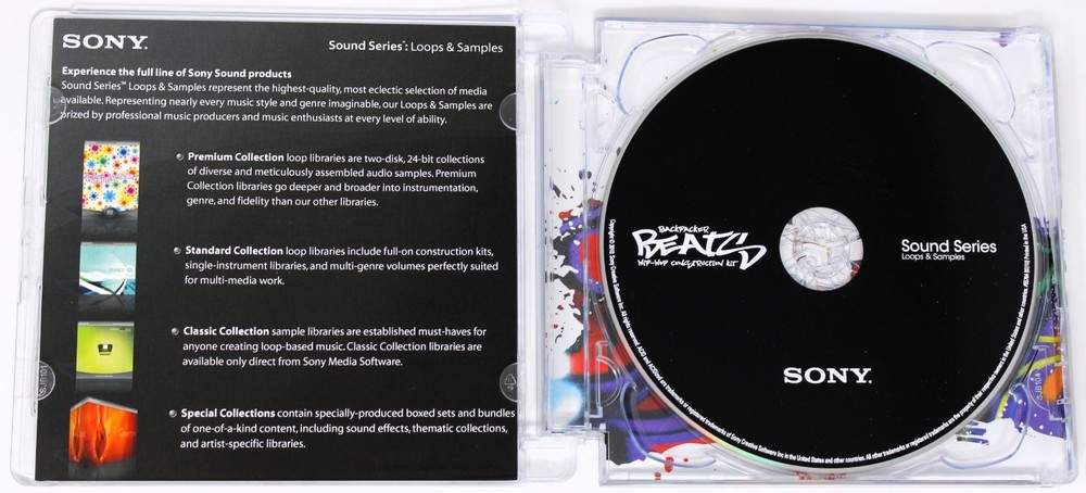Sony Sound Series Backpacker Beats Hip-Hop Loops Sample Library/Sampling CD