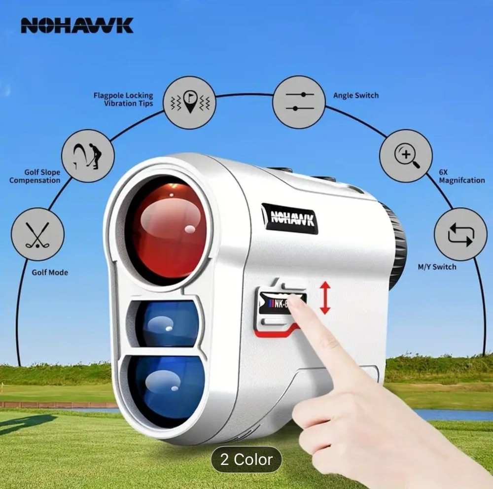 [Rechargeable Lithium Golf Rangefinder 6X] NOHAWK 1000Yard