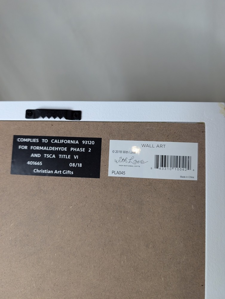 Be Brave Elephant White Frame Square Nursery Decor New!