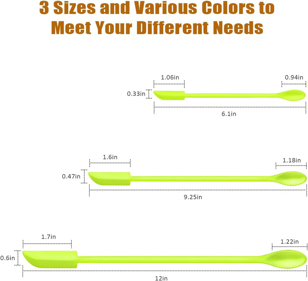 6Pcs Silicone Spatula Set Mini Jar Scraper Tools for Kitchen Makeup Lotion Jars