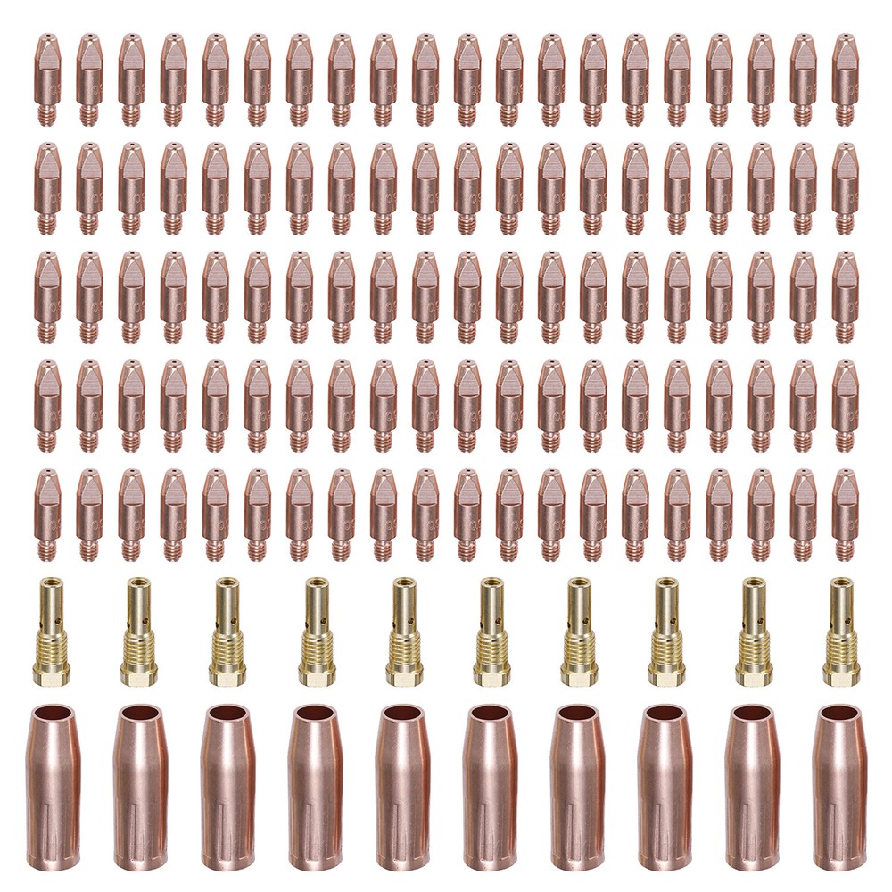 Amico MIG Consumables, 100-pcs .045” Tip, 10-pcs Nozzle, 10-pcs Diffuser