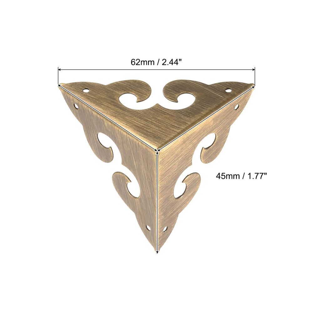 2 Pcs 45mm Decorative Box Corner Cover, Corner Protector, Bronze