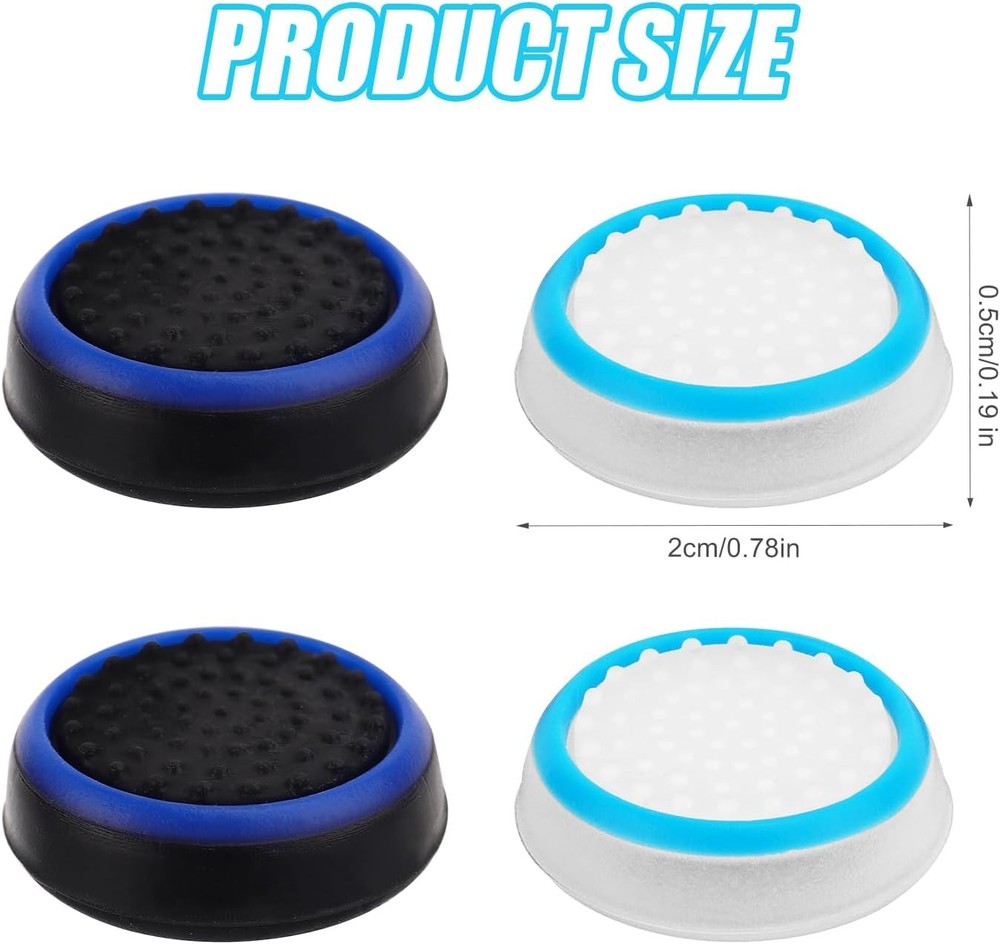 4PCS Silicone Thumb Grip Caps for PS5 PS4 Xbox Switch Pro Controller Joystick