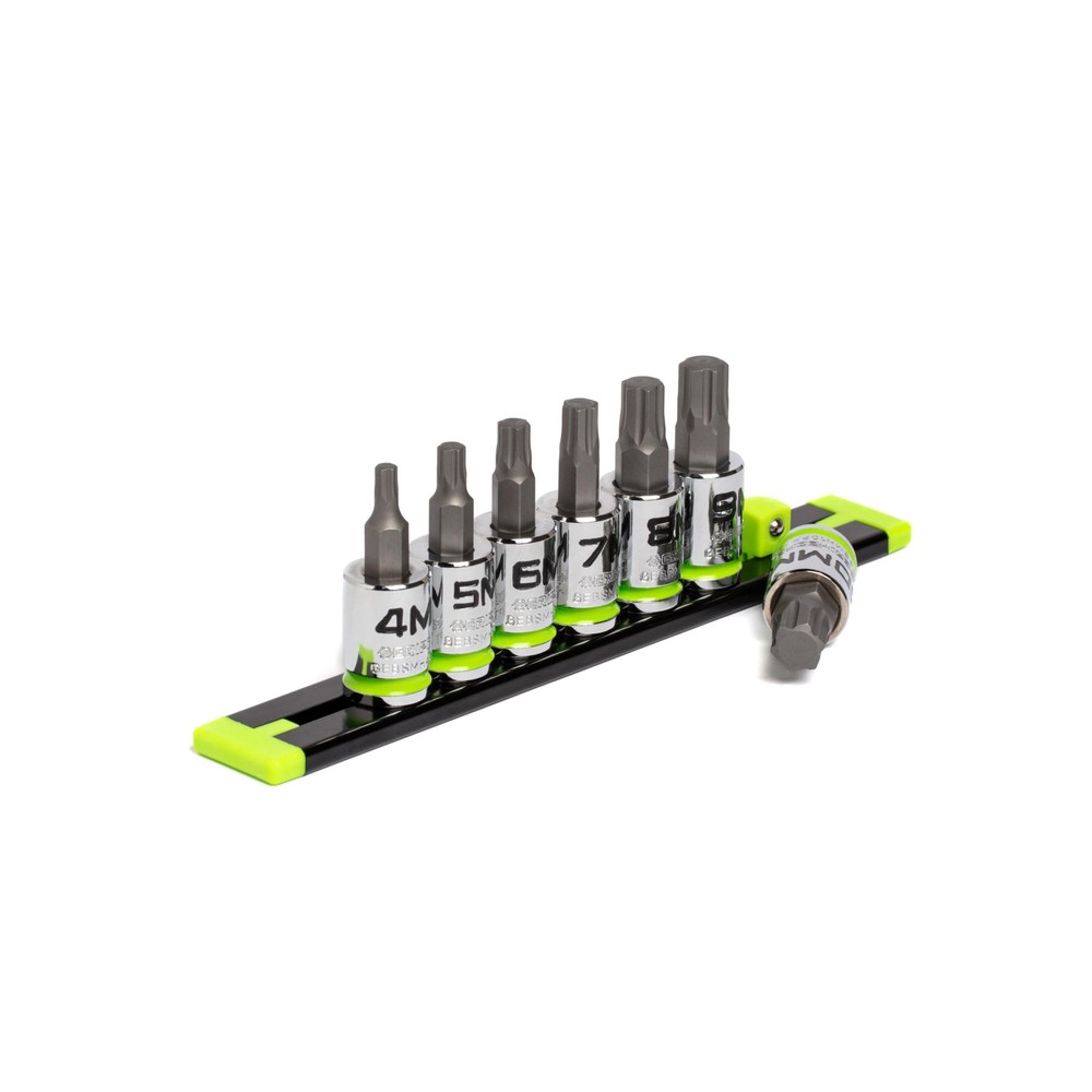 GRIPEDGE HEX Bit Socket Set | 7-PC - 3/8'' Drive Short Metric RPT Hex Driver Set