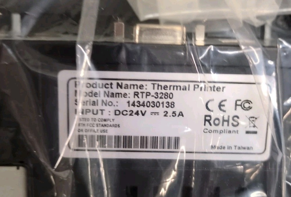 POS Techstorm Solution Thermal Printer for Labels/Receipts. RTP3280 840