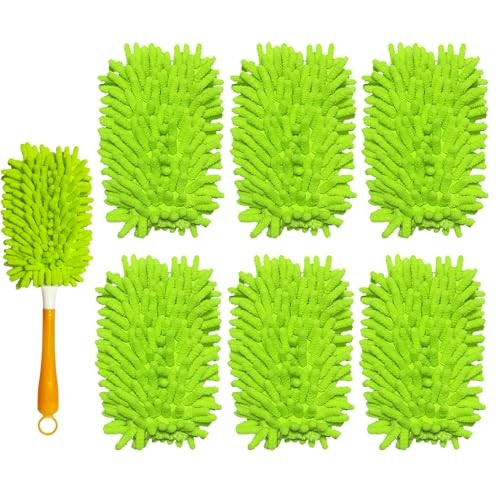 Reusable Duster Refill Compatible with Swiffer Hand Duster - 360 6 Pack(green)