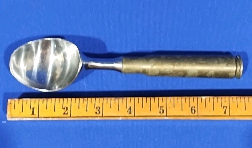 Ice Cream Scoop .50 Cal Empty Shell Casing Kitchen Art