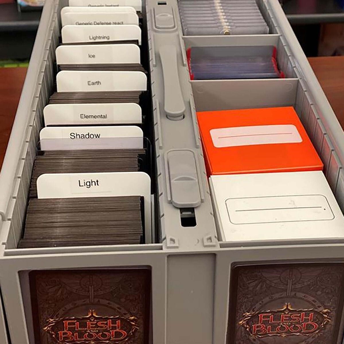 BCW Plastic Cards Box Bin For Trading Gaming Sport Toploader Magnet Safe Storage