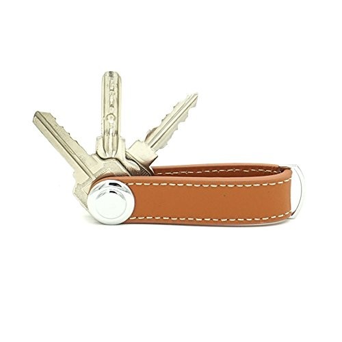 Compact Key Holder - Stylish & Practical Pocket Key Organizer With Brown