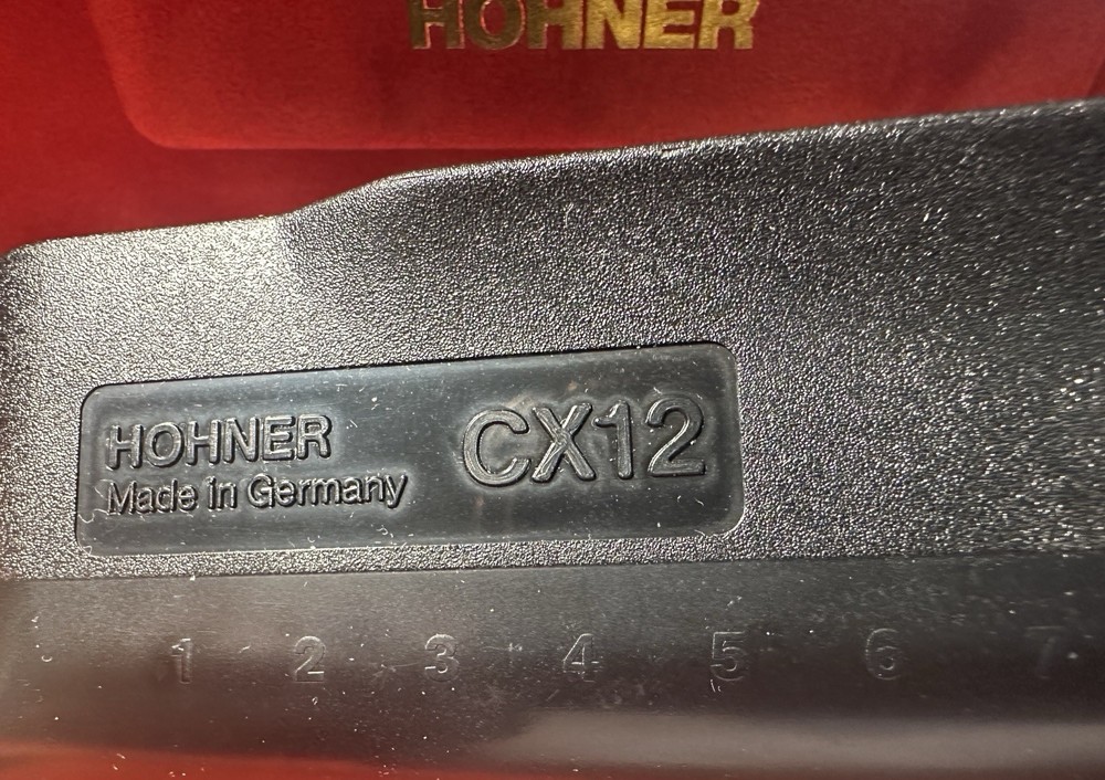 HOHNER CX12 Chromatic Harmonica Black Plastic Matte Finish with Case
