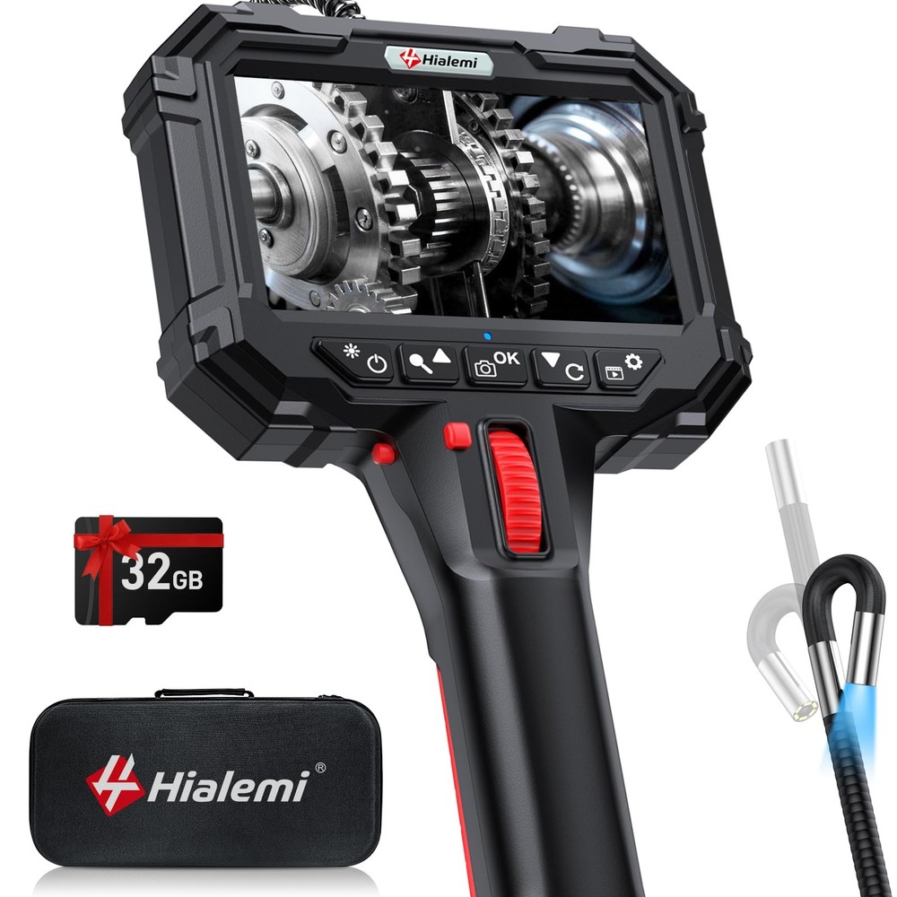 Two-Way Articulating Borescope with Probe Hover Lock, 6.2mm Endoscope Camera ...
