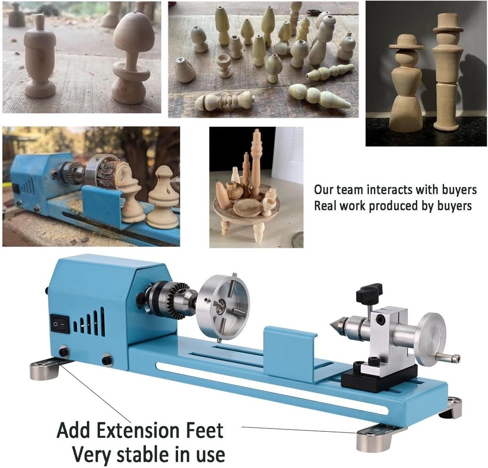 Mini Lathe Machine Multi-Purpose Lathe W/ Professional Tools Torno Para Madera