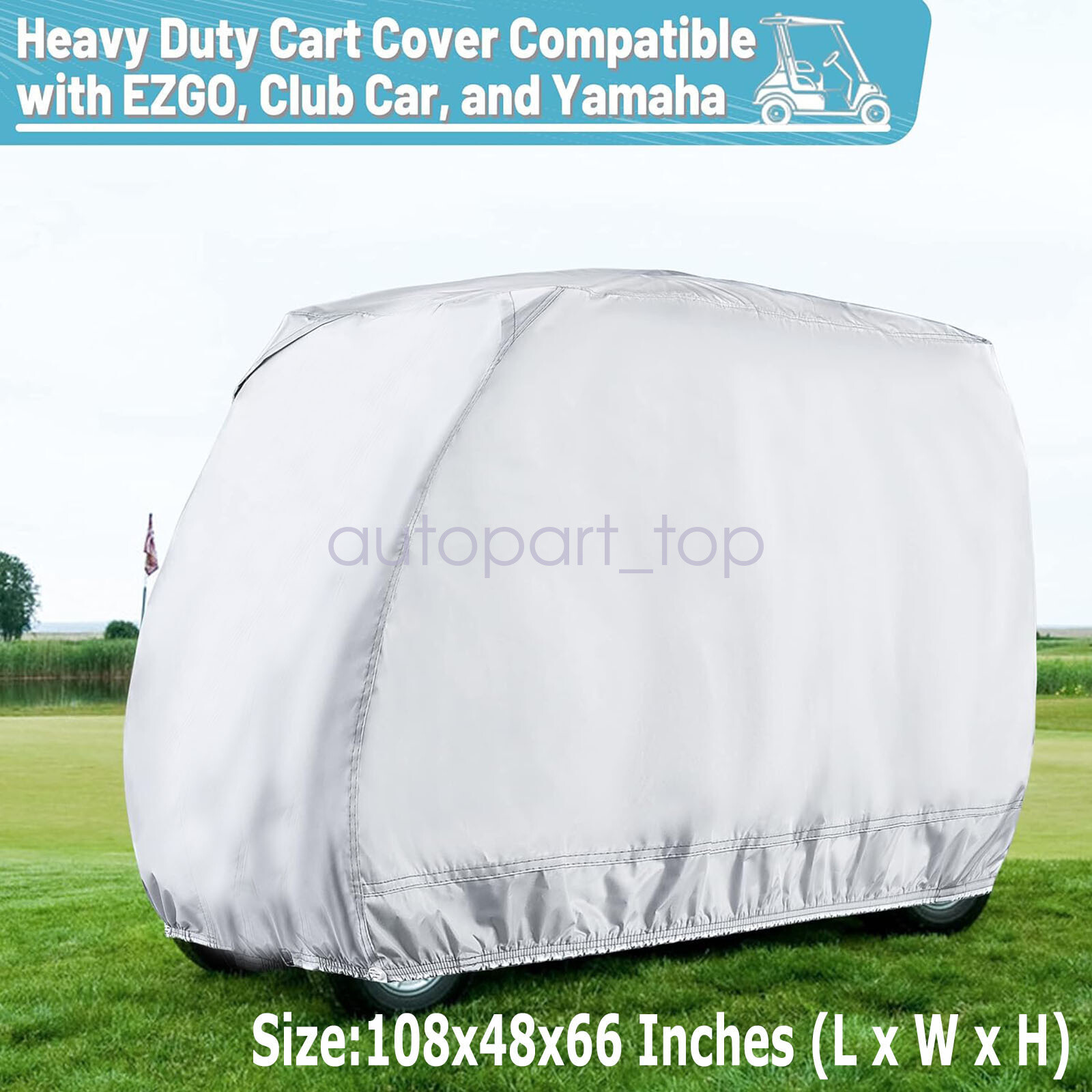 UV Prevent Dustproof Waterproof cloth Golf Cart Cover For EZGo Club Car Yamaha