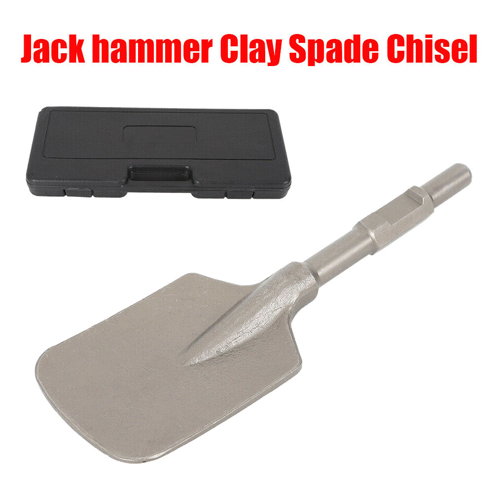 Shank Bits Chisel 18" Clay Spade Digging Shovel Bit Chisel for Gardening Silver