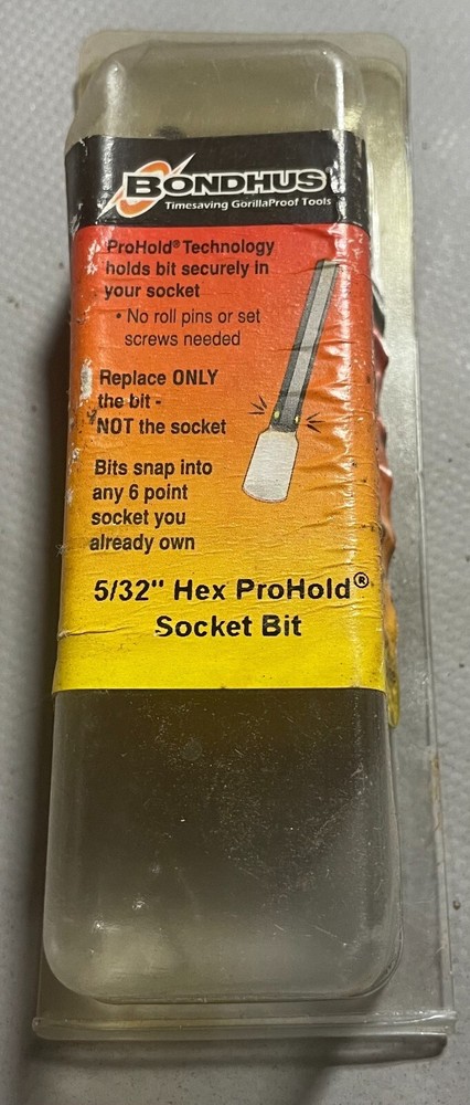 Bondhus 43209 5/32" Hex ProHold Socket Bit 3/8" drive