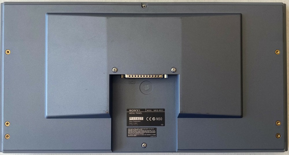 Sony MKS-8011 Menu Panel