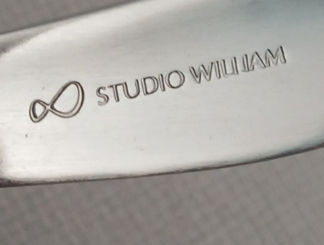 Studio William LARCH SATIN TEASPOON 6 3/8" FREE SHIP Stainless Flatware