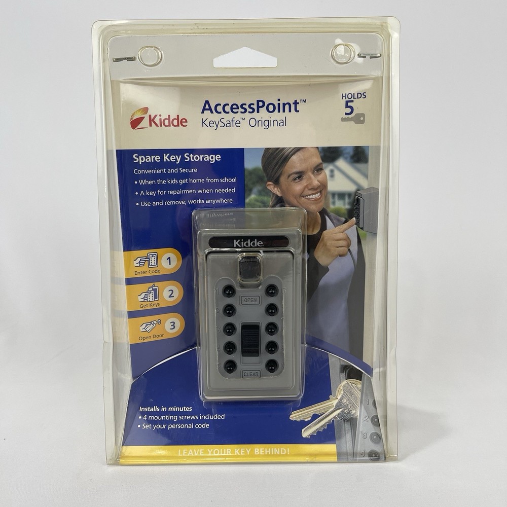 NEW Kidde Access Point Spare 5 Key Storage Push Button Combination Lock Titanium