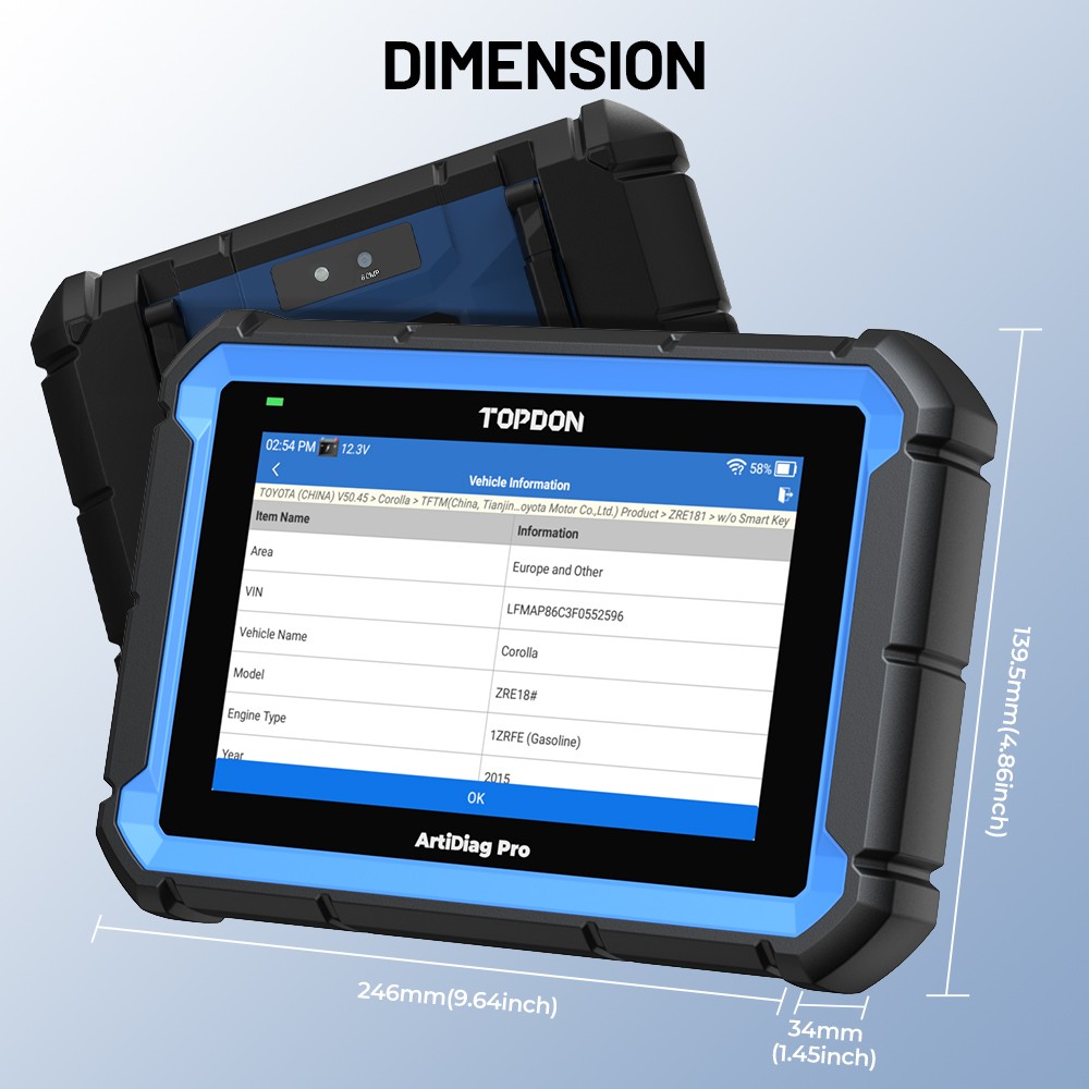 2026 TOPDON AD PRO Full System ECU Coding Bi-Directional Control Scanner for Car