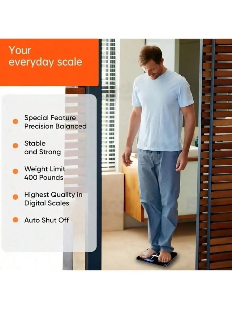 Multi-Function Smart Body Fat and Weight Scale Bathroom Digital Scale with Timer