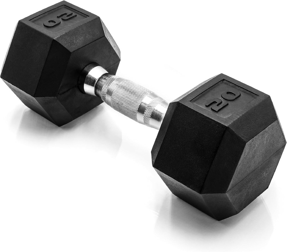 CAP Barbell Coated Hex Dumbbell Weight - Single | 10-120 Lbs | Multiple Options