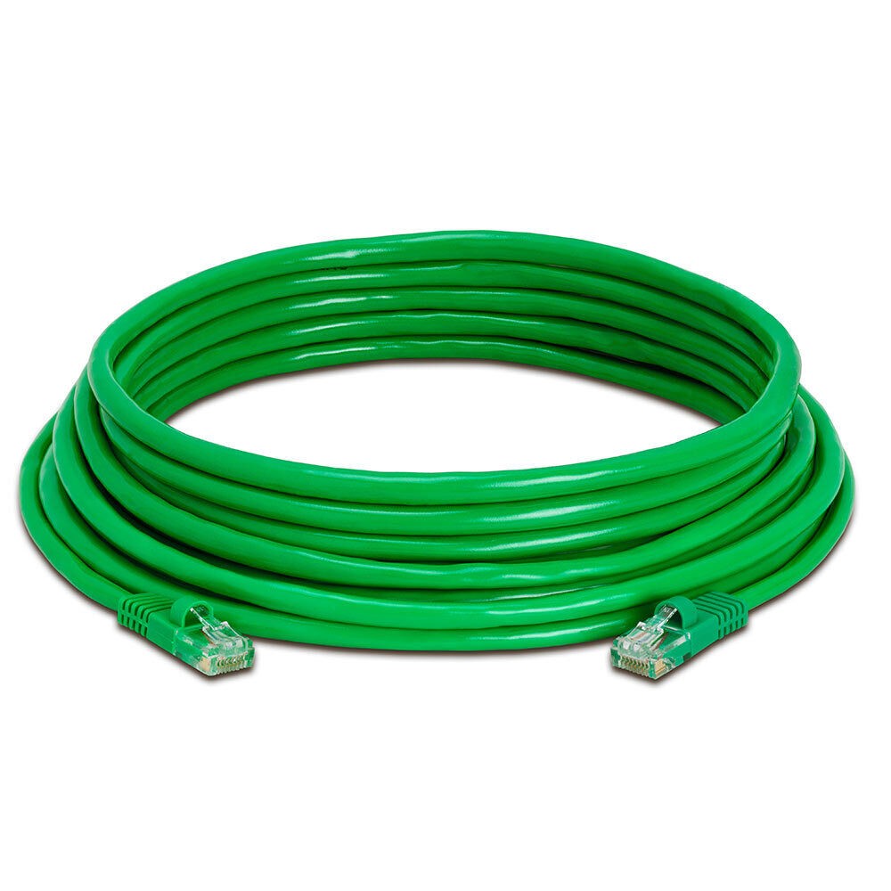 25FT Cat5e Cable Green LAN Cat 5e Ethernet Patch Cord RJ45 Internet Modem Cable