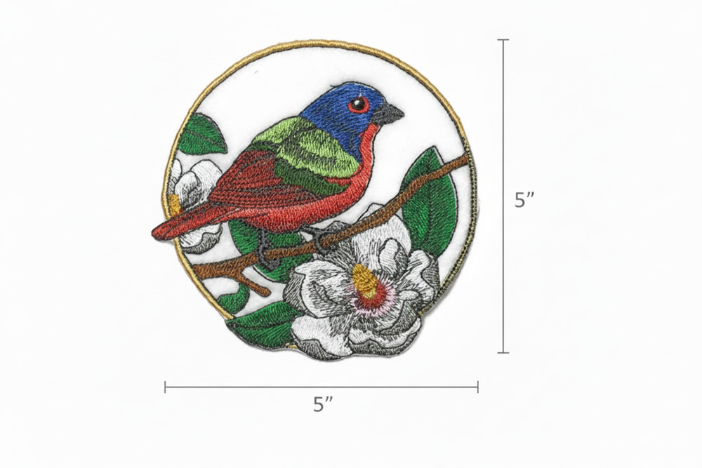 Painted Bunting Embroidered Patch