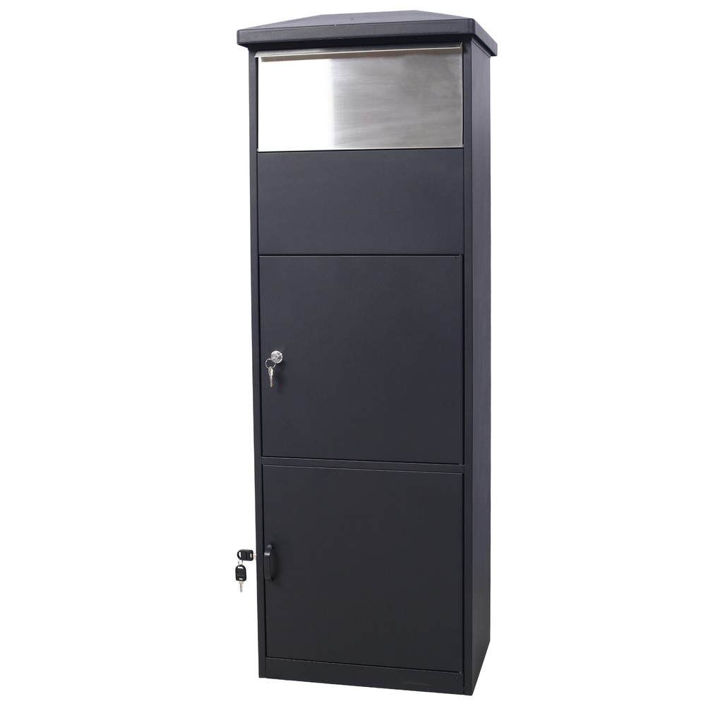 Large Package Delivery Parcel Mail Drop Box for Porch with Parcel Compartment