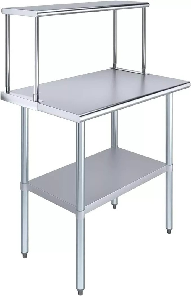Work Commercial Worktable, Stainless Steel Table for Kitchen Prep & Restaurant