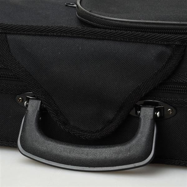 For 4/4 Violin Black Durable Fabric Fluffy Triangular Case With Beige Lining US