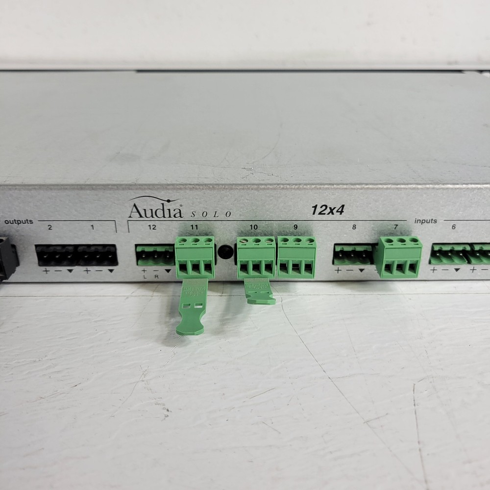 Biamp Audia Solo Audio Processor 12 x 4 Multi Channel Distribution Wall Rack