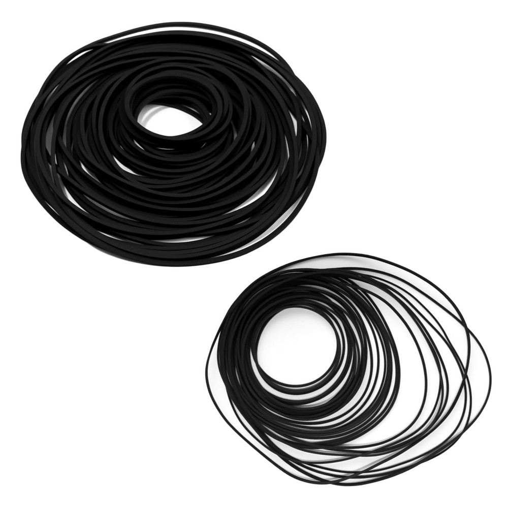 TNJPSEK 80 Pcs Cassette Player Belts Replacement Kit, Mixed Flat Rubber Belts...
