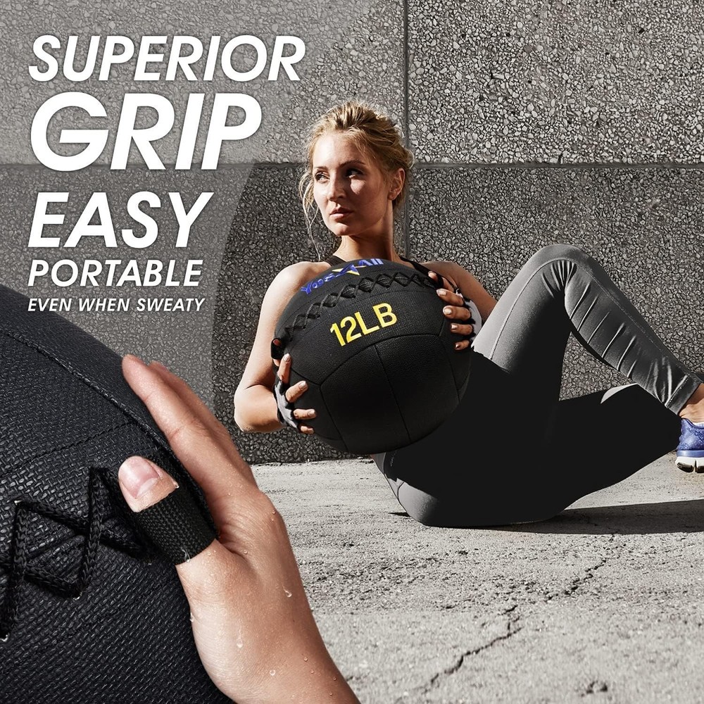 Wall Ball, Soft Leather Weighted Iron Sand Ball for Dynamic Multifunctional E...